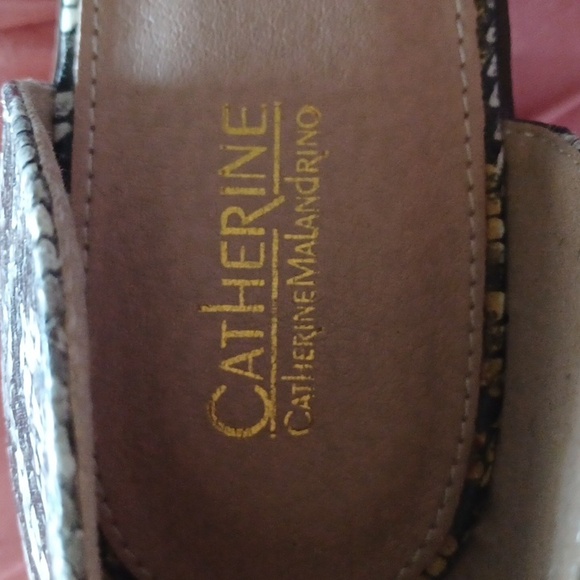 Catherine Malandrino Snakeskin Print Alaney D’Orsay Flats Pointed Toe - Picture 6 of 10